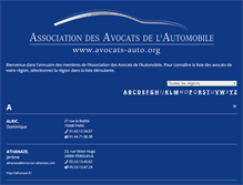 Tablet Screenshot of annuaire.avocats-auto.org